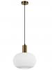 PAPEL Pleated Opal Opaque Dome Glass Pendant